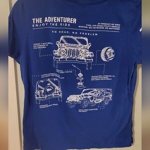 Nine Line Blue Graphic T-Shirt with Jeep Design